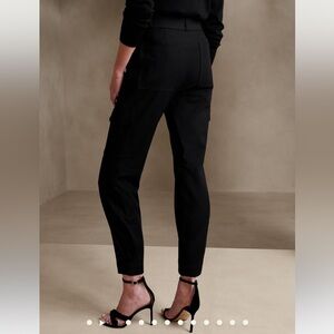 Banana Republic Black Slim Refined Stretch Cargo Pant